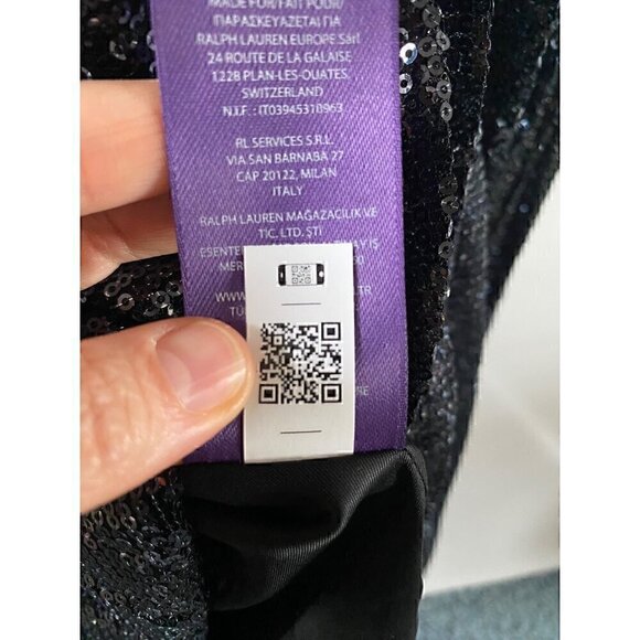 Ralph Lauren Purple Label Camari Sequin Cocktail Dress 4 Embellished Gown $4790 - Picture 13 of 16